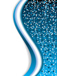 Background with stars and waves