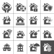 Property insurance icons