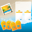 Summer website template design with beach