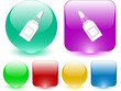 Glue bottle. Vector interface element.