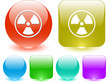 Radiation symbol. Vector interface element.
