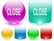 Close. Vector interface element.