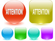 Attention. Vector interface element.
