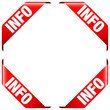 4 Banner "Info" rot