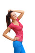Happy smiling girl dancing