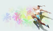 Image of sport woman jumping