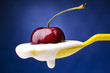 Fresh Cherrie In Cream Or Yogh... Fresh Cherrie In Cream Or Yogh...