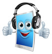Vector: Headphones phone man Headphones phone man