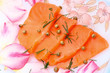 Fresh salmon with spices