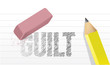 erase guilt concept illustration design