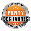 Vektor: 5 Star Button orange PARTY DES JAHRES FSMU FSMU 5 Star Button orange PARTY DES JAHRES FSMU FSMU