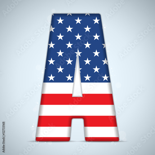 Vector: USA Independence Day Alphabet Letters USA Independence Day Alphabet Letters