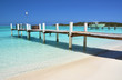 Wooden pier. Exuma, Bahamas
