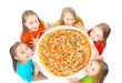 kids eating pizza