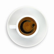 Foto: Turkish flag drawing on a cup of coffee Turkish flag drawing on a cup of coffee