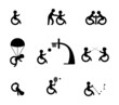 Paralympic athlete or sports for disabled