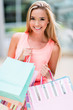 Woman at the shopping center