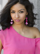 Beautiful exotic young woman long hair