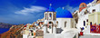 panorama of beautiful Oia village - Santorini,Greece