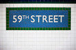 New York city subway sign tile pattern in midtown Manhattan