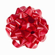 Photo: Red Christmas gift bow on white Red Christmas gift bow on white