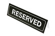 Reserved sign on white