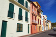 Colorful houses in a French Mediterranean village