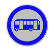 Bus Stop Sign on post pole