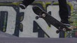 Slow Motion Skateboard Trick Close Up