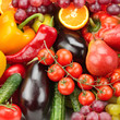 Photo: fruits and vegetables background fruits and vegetables background