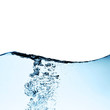 bubbles in water close up