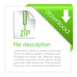Zip file download icon