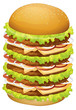 Vector: A big pile of hamburger A big pile of hamburger