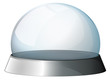 Vector: A circular dome with a silver holder A circular dome with a silver holder