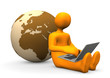 Manikin Laptop Globe