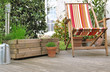 chaise longue en terrasse