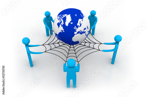 Illustration: Social network concept, internet concept Social network concept, internet concept