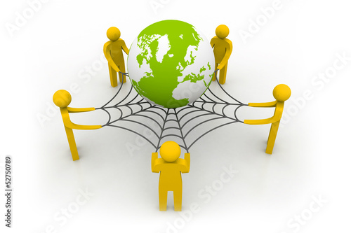 Illustration: Social network concept, internet concept Social network concept, internet concept