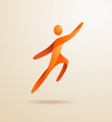 Business concept. Abstract human. Success achievement template
