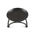 Black metal forged stand isolated