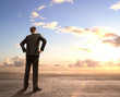 man looking on sky