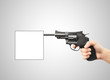 hand holding pistol