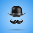 hat with moustache