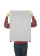 Foto: man holding poster man holding poster