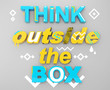 Ilustração: think outside the box think outside the box