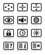 Computer tv monitor screen icons set