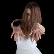 girl,  halloween face art