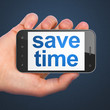 Illustration: Time concept: Save Time on smartphone Time concept: Save Time on smartphone