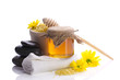 spa still-life with honey
