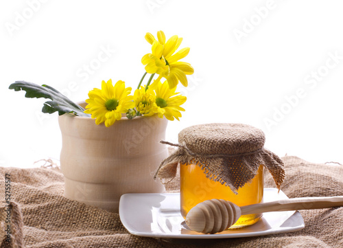 Photo: honey and flowers honey and flowers